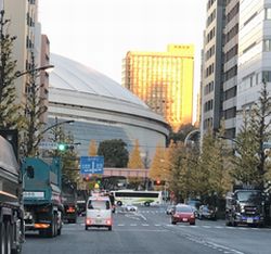 東京ドーム　壱岐坂からの風景